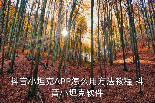 抖音小坦克APP怎么用方法教程 抖音小坦克软件