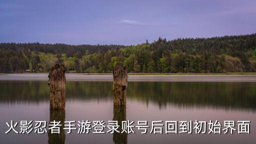 火影忍者手游登录账号后回到初始界面