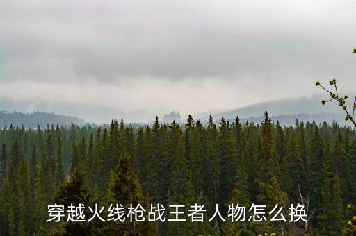 穿越火线枪战王者人物怎么换