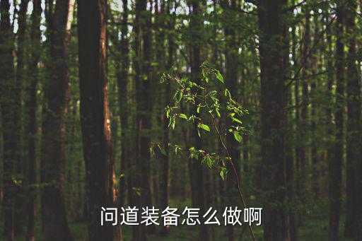 问道装备怎么做啊