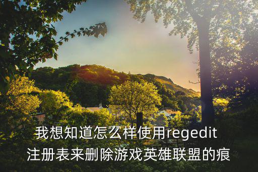 英雄联盟手游申请记录怎么删除，我想知道怎么样使用regedit 注册表来删除游戏英雄联盟的痕