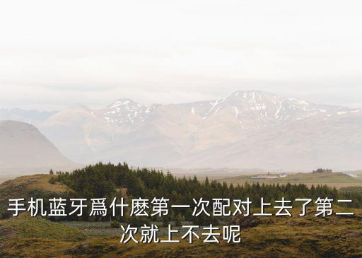 手机蓝牙爲什麽第一次配对上去了第二次就上不去呢