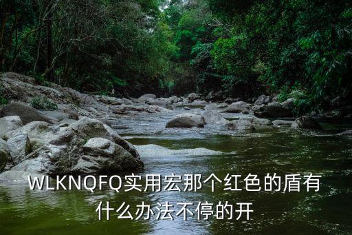 WLKNQFQ实用宏那个红色的盾有什么办法不停的开