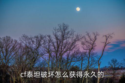 cf泰坦破坏怎么获得永久的