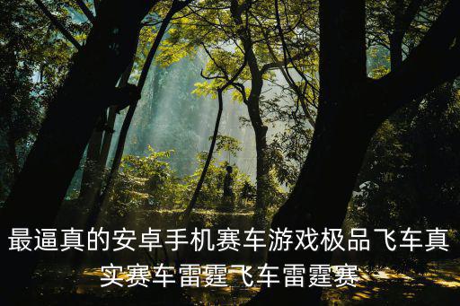 最逼真的安卓手机赛车游戏极品飞车真实赛车雷霆飞车雷霆赛