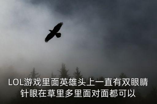 LOL游戏里面英雄头上一直有双眼睛针眼在草里多里面对面都可以