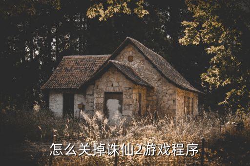 怎么关掉诛仙2游戏程序