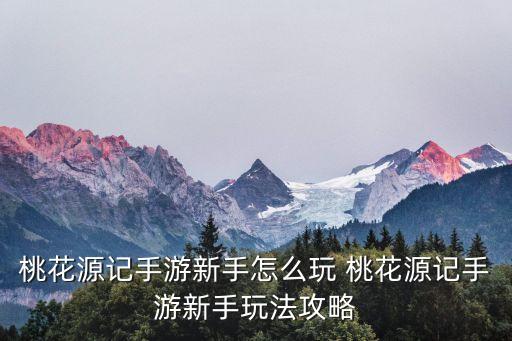 桃花源记手游怎么让人结为夫妻，桃花源记手游新手怎么玩 桃花源记手游新手玩法攻略