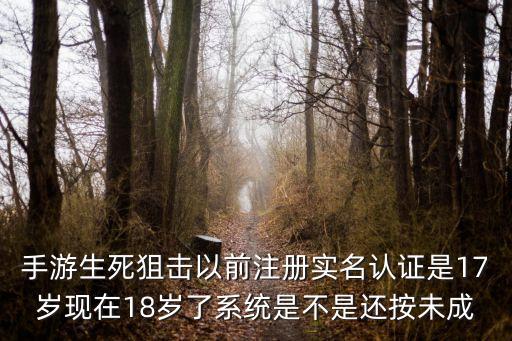 手游生死狙击以前注册实名认证是17岁现在18岁了系统是不是还按未成