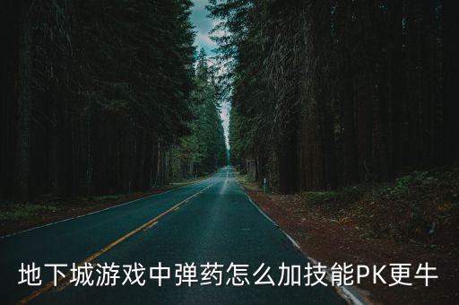 地下城游戏中弹药怎么加技能PK更牛