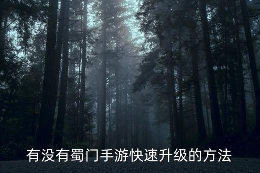 蜀门手游怎么快速升级，蜀门怎么升级快