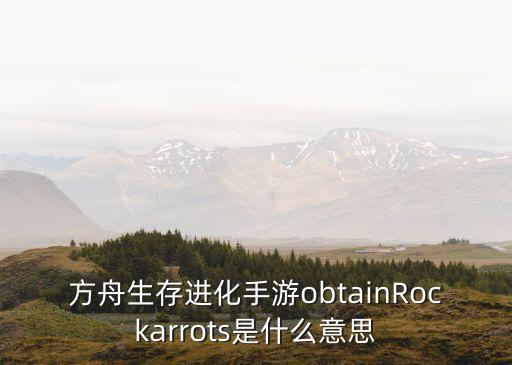 方舟生存进化手游obtainRockarrots是什么意思