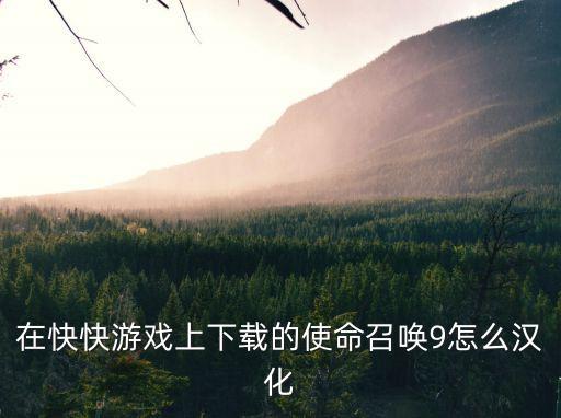 在快快游戏上下载的使命召唤9怎么汉化