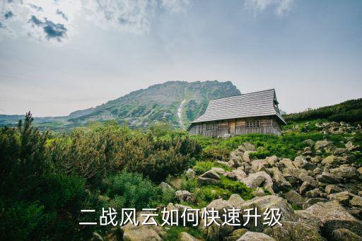 二战风云如何快速升级
