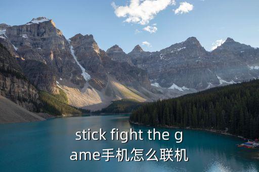 stick fight the game手机怎么联机