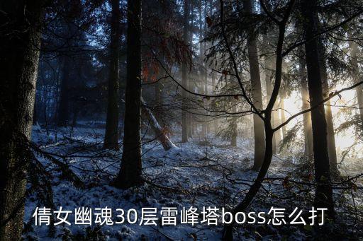 倩女幽魂手游三十层怎么打，倩女幽魂30层雷峰塔boss怎么打