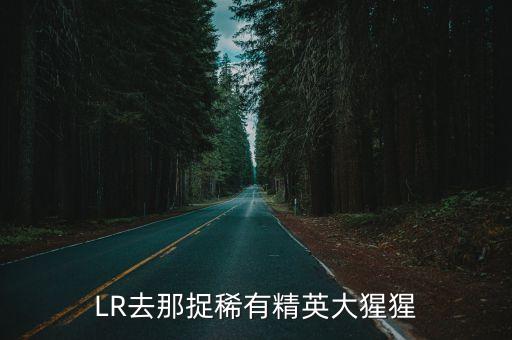 LR去那捉稀有精英大猩猩