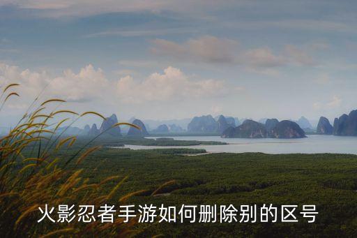 火影忍者手游如何删除别的区号