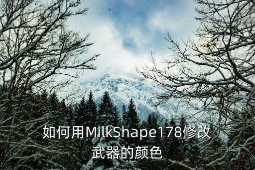 如何用MilkShape178修改武器的颜色