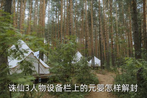 诛仙3人物设备栏上的元婴怎样解封