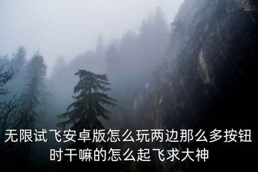 无限试飞安卓版怎么玩两边那么多按钮时干嘛的怎么起飞求大神
