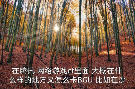 CF手游朝歌遗迹下水道怎么卡，在腾讯 网络游戏cf里面 大概在什么样的地方又怎么卡BGU 比如在沙