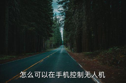 怎么可以在手机控制无人机