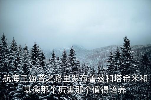 航海王强者之路里罗布鲁兹和塔希米和基德那个厉害那个值得培养