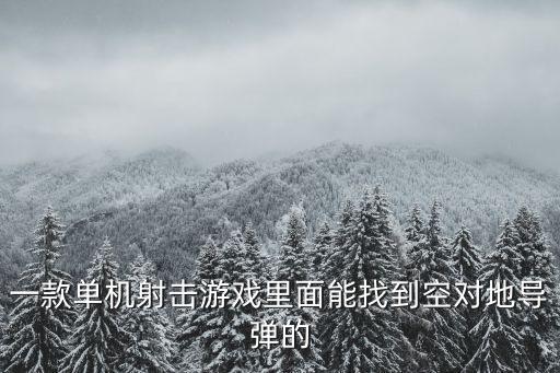 使命召唤手游空对地导弹怎么获得，一款单机射击游戏里面能找到空对地导弹的