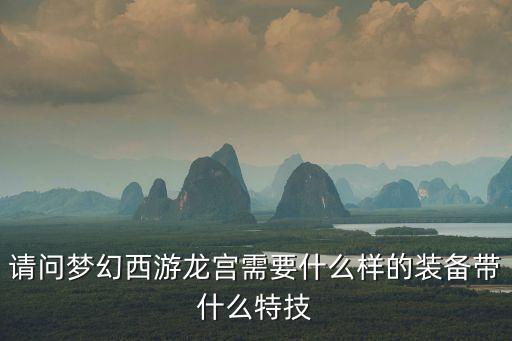请问梦幻西游龙宫需要什么样的装备带什么特技