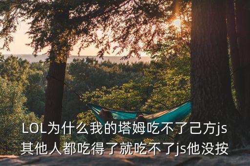 LOL为什么我的塔姆吃不了己方js其他人都吃得了就吃不了js他没按