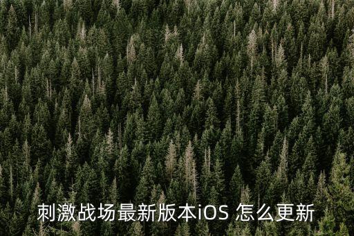 刺激战场最新版本iOS 怎么更新