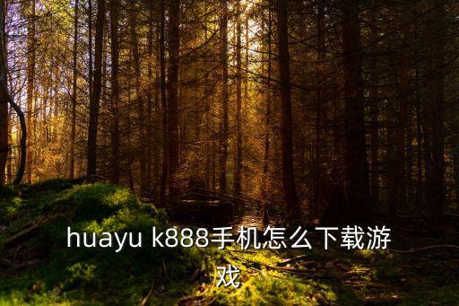 huayu k888手机怎么下载游戏