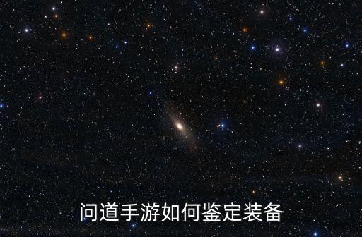 问道手游如何鉴定装备