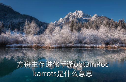 方舟生存进化手游obtainRockarrots是什么意思
