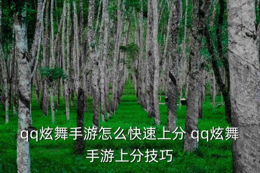 qq炫舞手游怎么快速上分 qq炫舞手游上分技巧
