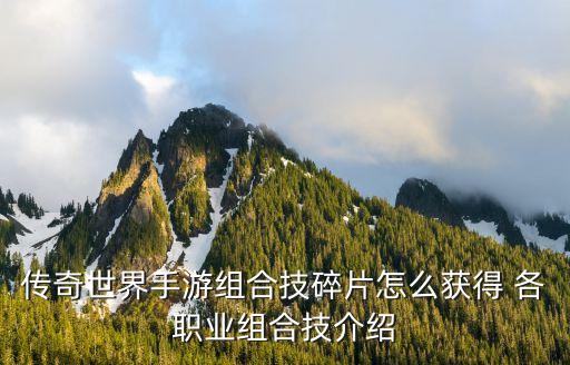 实况手游传奇碎片怎么得，传奇世界手游组合技碎片怎么获得 各职业组合技介绍