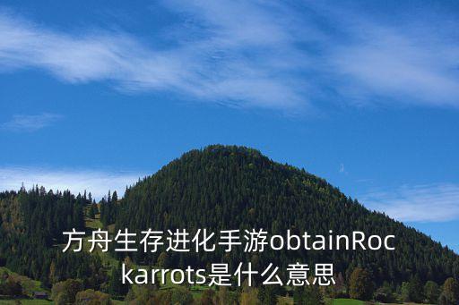 方舟生存进化手游obtainRockarrots是什么意思