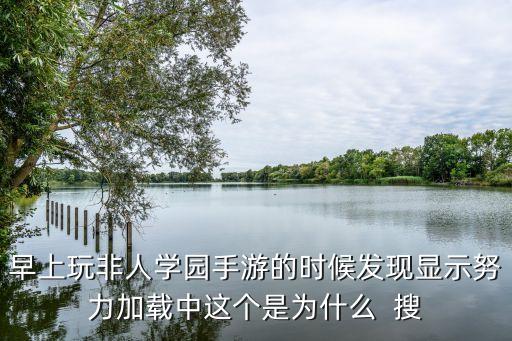 早上玩非人学园手游的时候发现显示努力加载中这个是为什么  搜