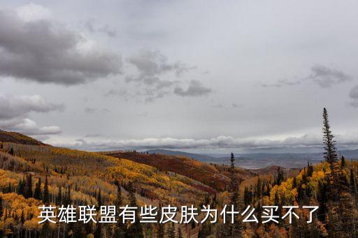 英雄联盟有些皮肤为什么买不了