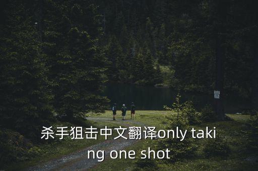杀手狙击中文翻译only taking one shot