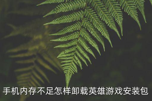 手机内存不足怎样卸载英雄游戏安装包