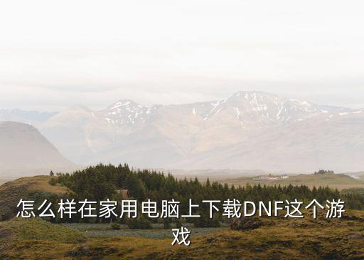 怎么样在家用电脑上下载DNF这个游戏