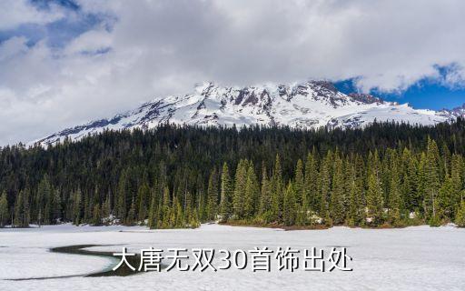 大唐无双30首饰出处