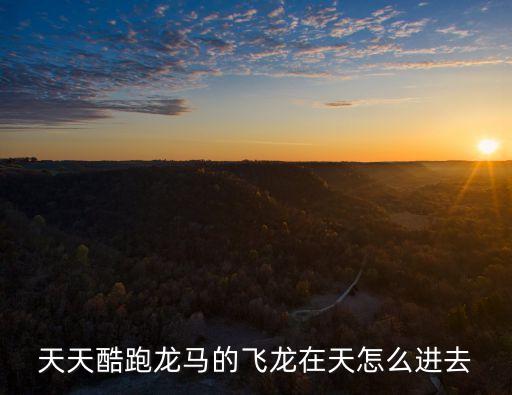 天天酷跑龙马的飞龙在天怎么进去