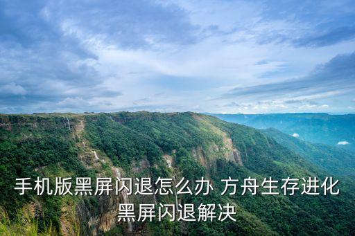 手机版黑屏闪退怎么办 方舟生存进化黑屏闪退解决