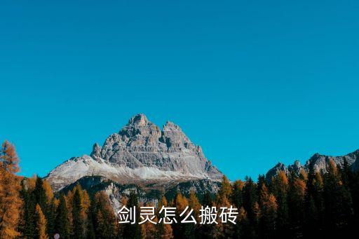 剑灵怎么搬砖
