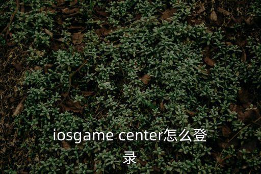 ios 英雄联盟手游怎么登陆，苹果手机游戏怎么登录game center