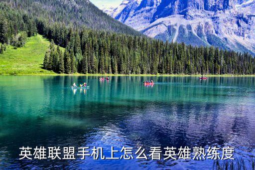 英雄联盟手机上怎么看英雄熟练度