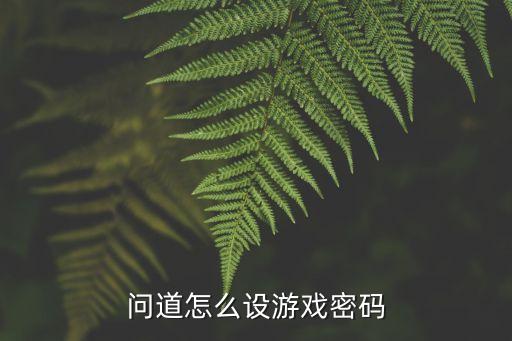 问道手游怎么设置战斗密码，问道手游怎么锁定屏幕 战斗中锁定屏幕方法